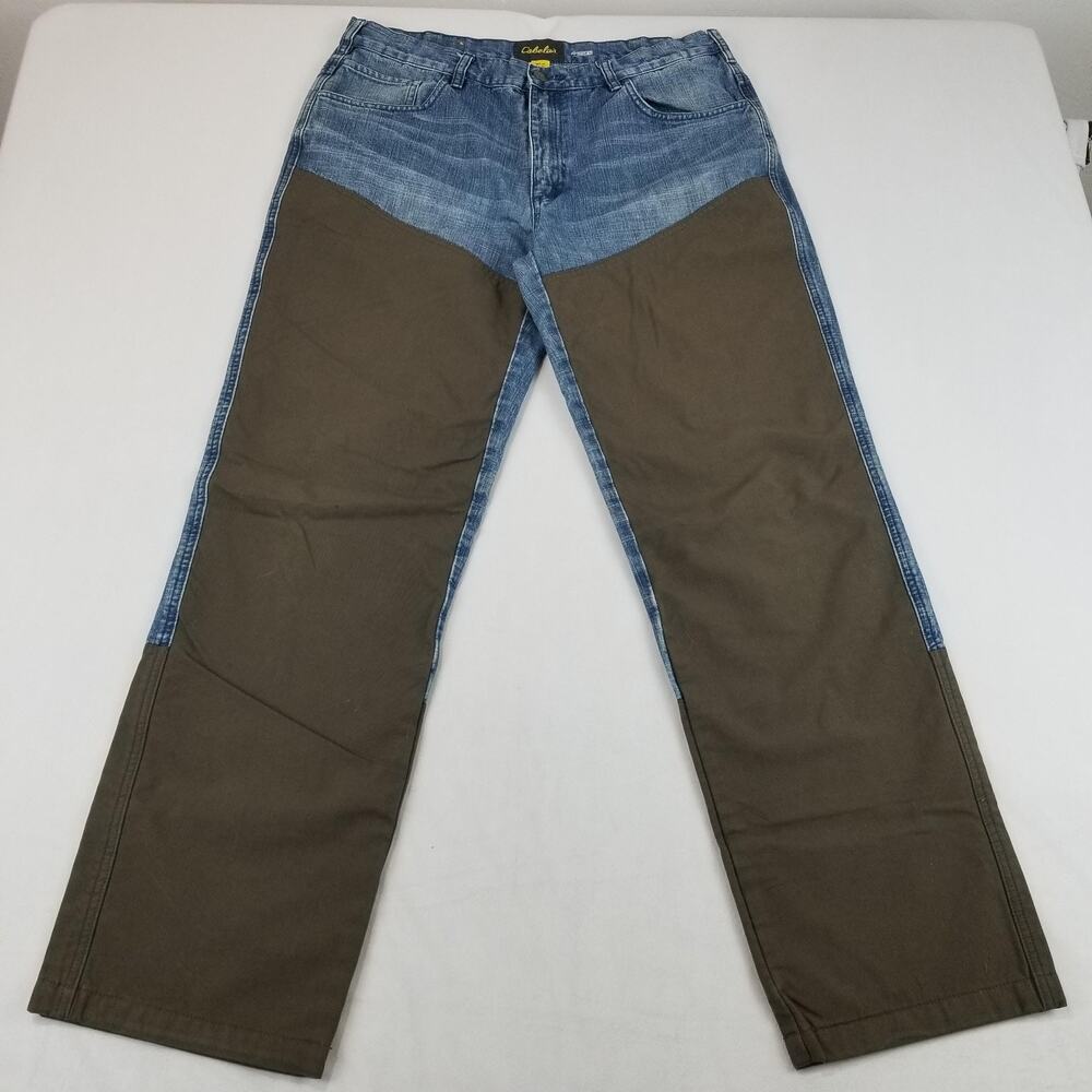 Cabelas Jeans Mens 36x34 Roughneck Upland Hunting Outdoor Denim Brush Pants